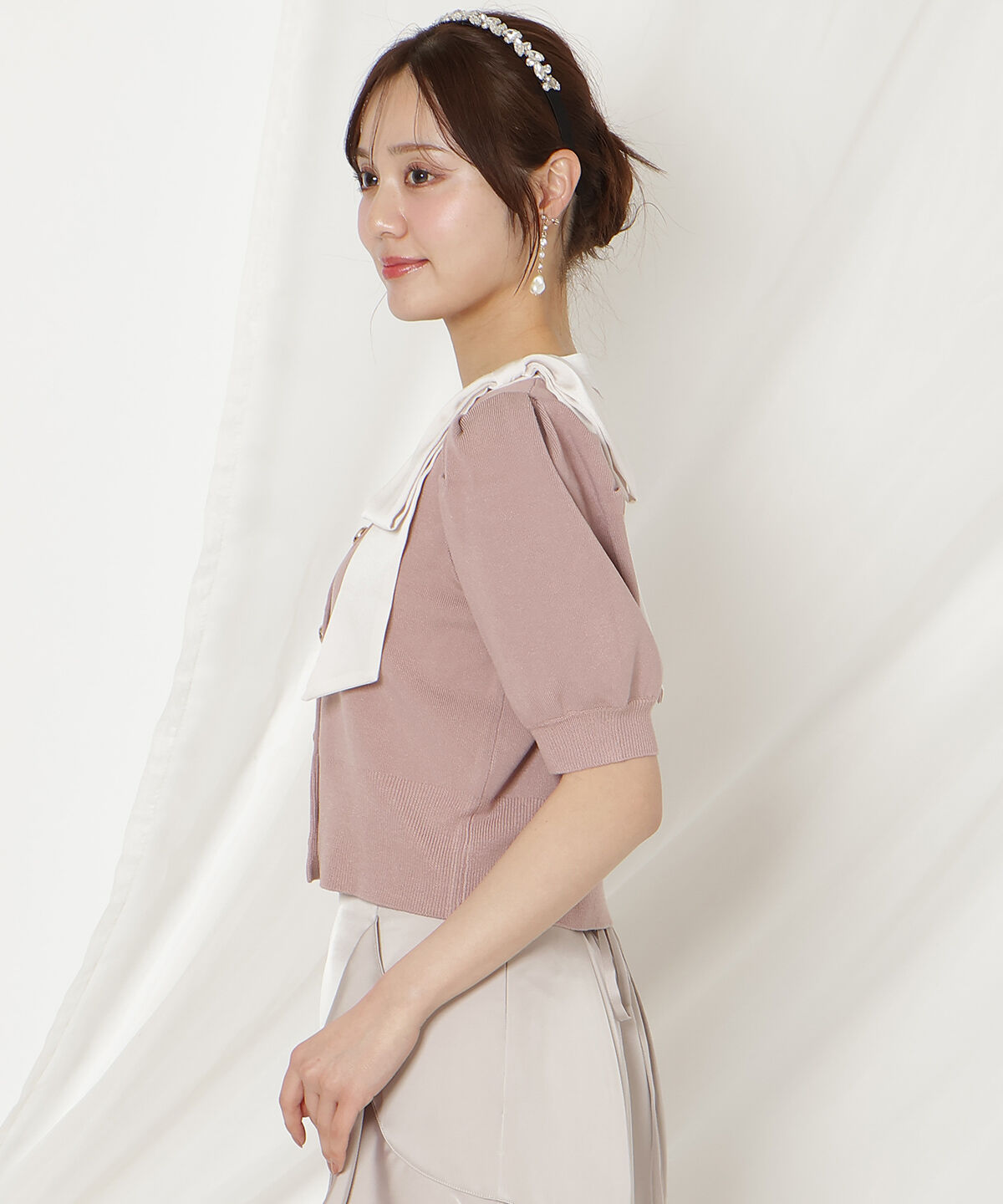 WILLSELECTION「リボンパフカーディガン」|カーディガン|