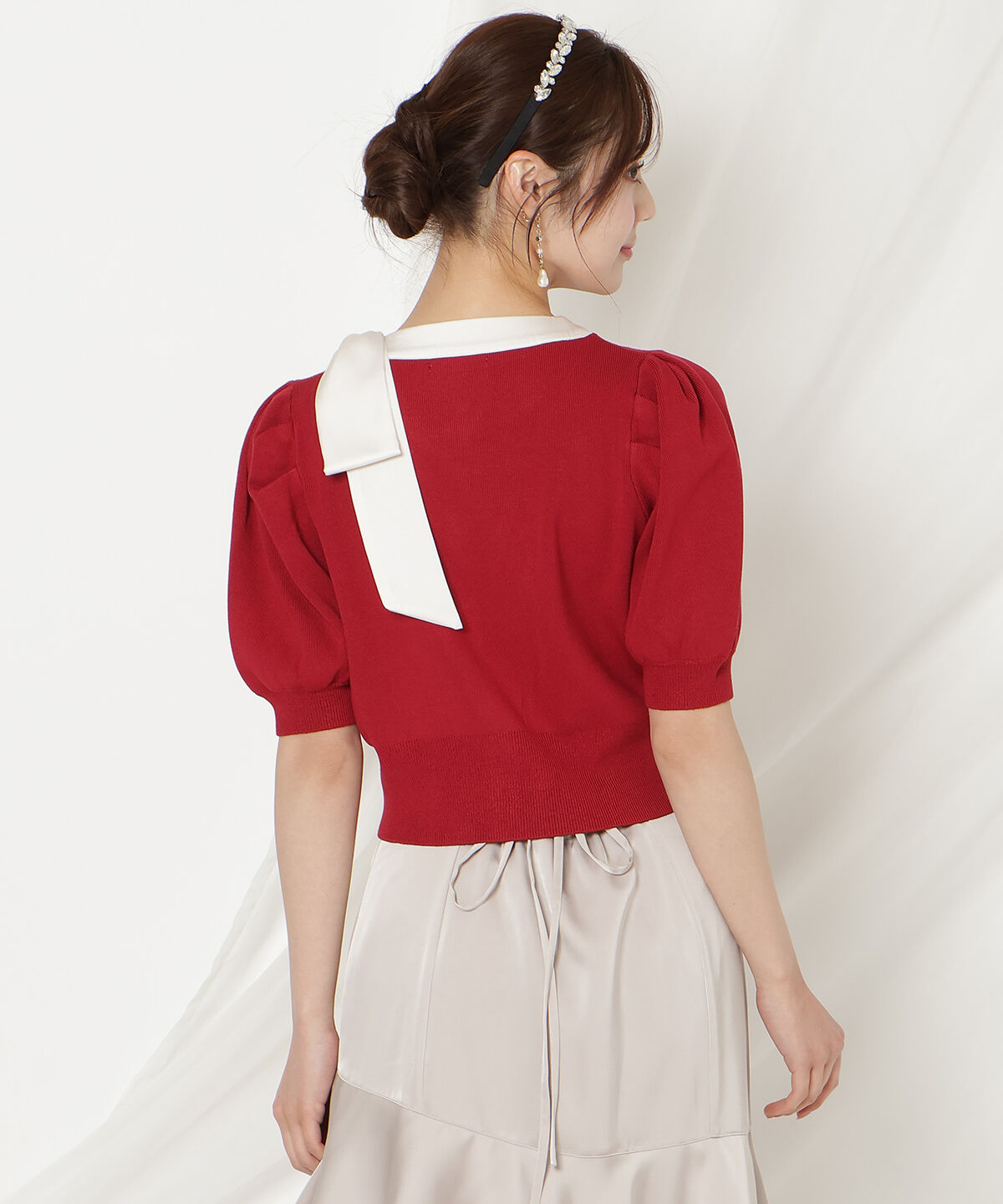 WILLSELECTION「リボンパフカーディガン」|カーディガン|