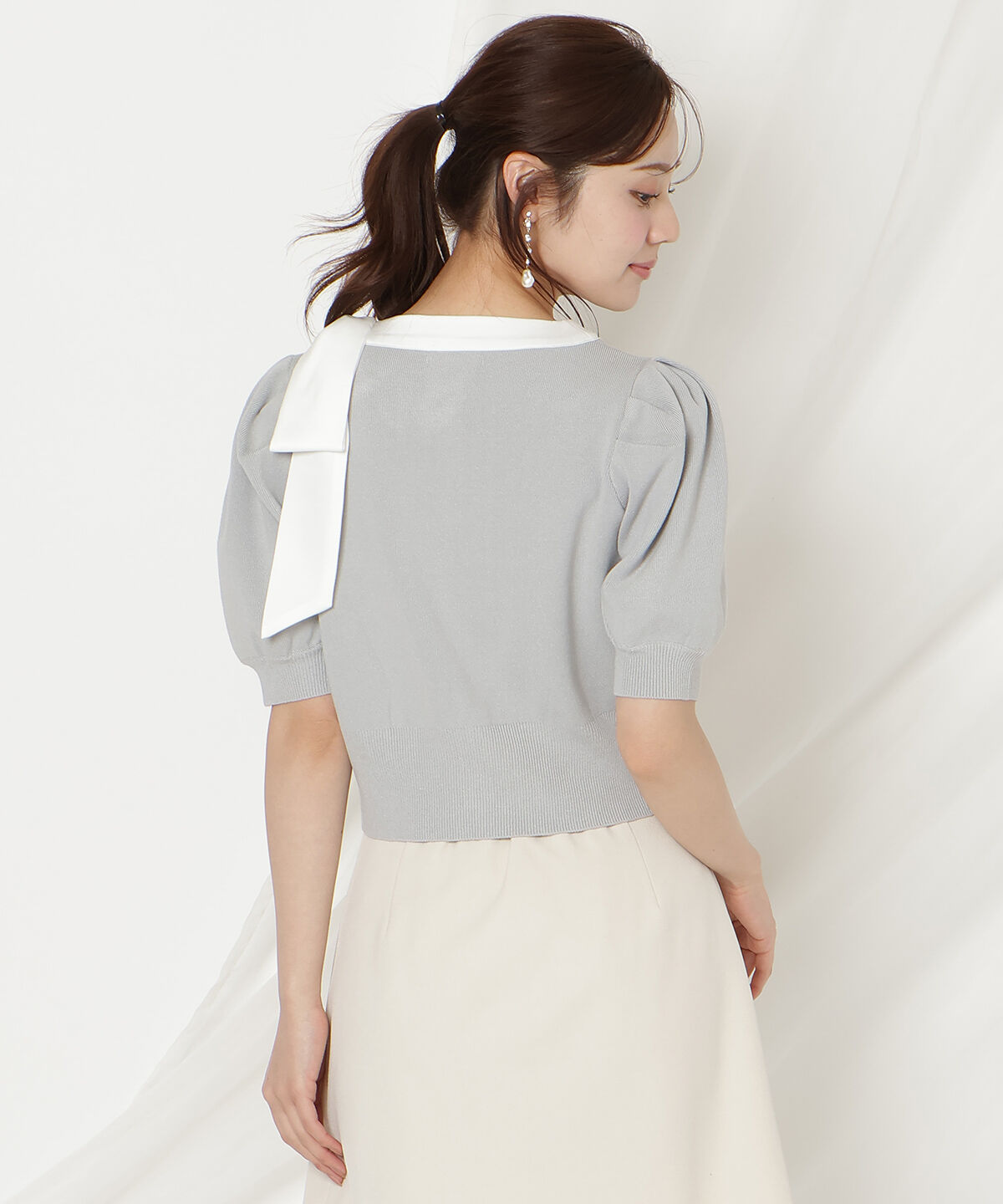 WILLSELECTION「リボンパフカーディガン」|カーディガン|