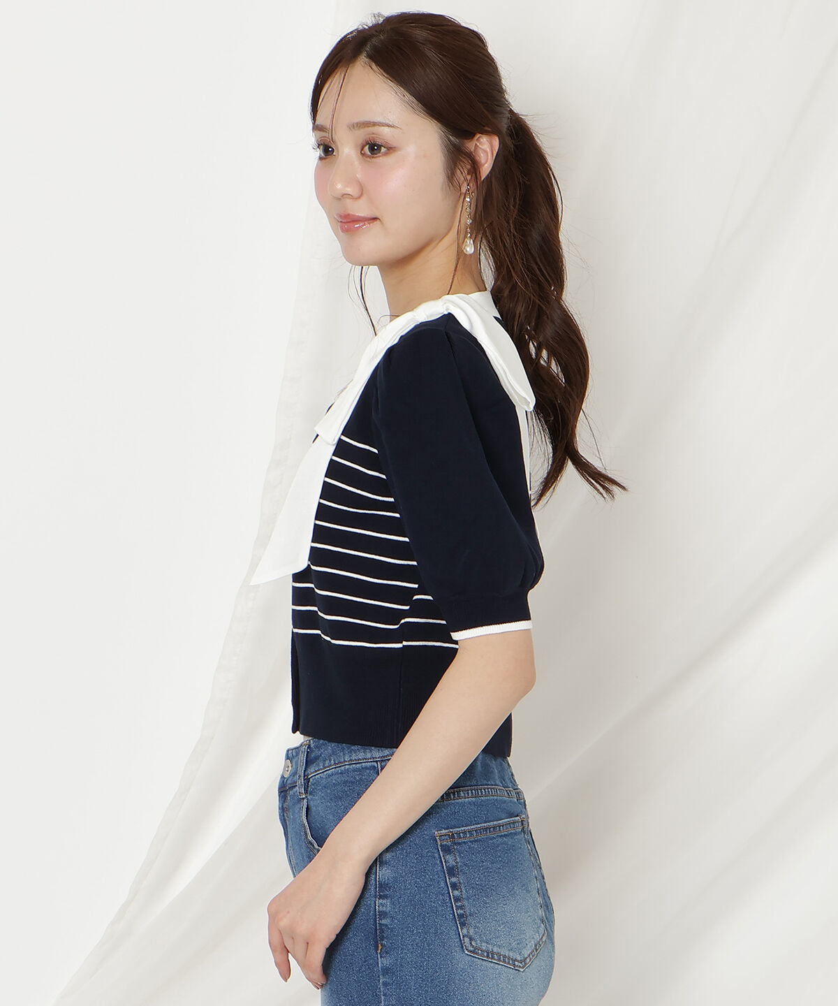 WILLSELECTION「リボンパフカーディガン」|カーディガン|