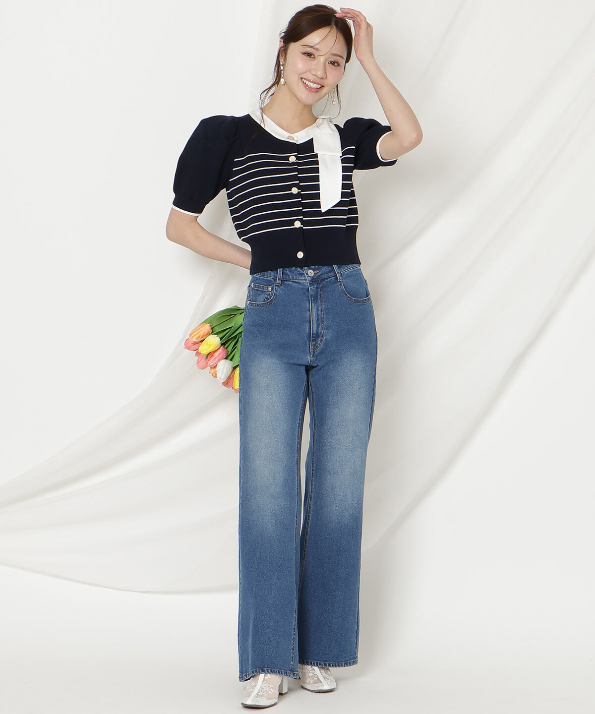 WILLSELECTION「リボンパフカーディガン」|カーディガン|