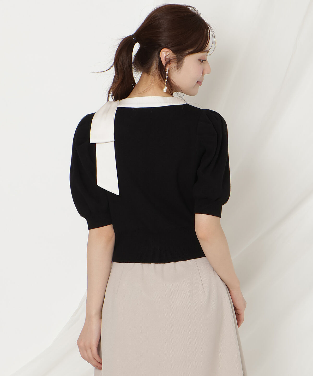 WILLSELECTION「リボンパフカーディガン」|カーディガン|