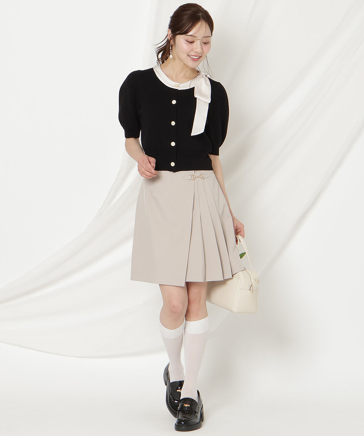 WILLSELECTION「リボンパフカーディガン」|カーディガン|