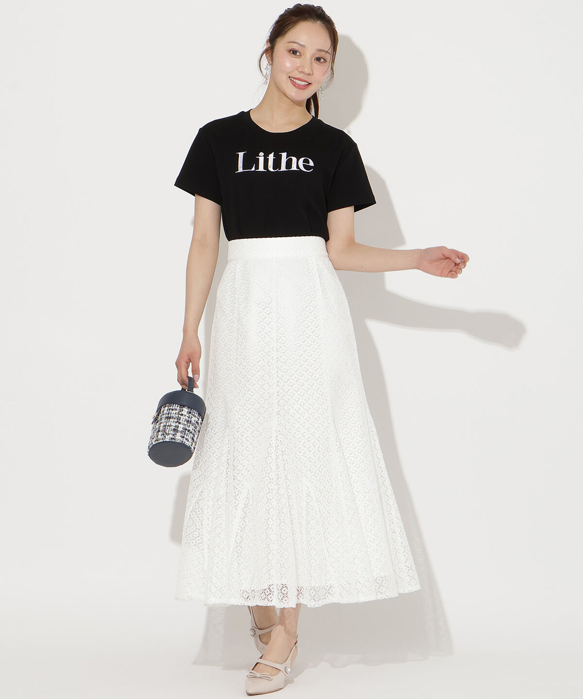 WILLSELECTION「ビジュー付き刺繍ロゴTシャツ」|Tシャツ・カットソー|