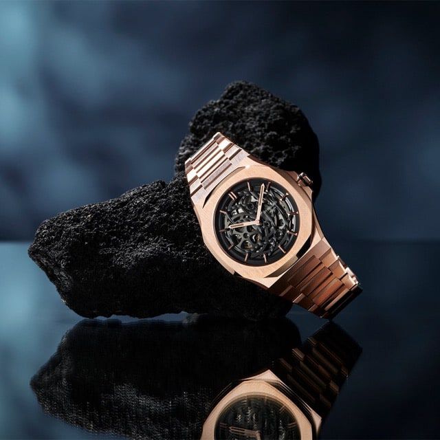 D1 MILANO「<D1 MILANO (ﾃﾞｨｰﾜﾝﾐﾗﾉ) >ｽｹﾙﾄﾝﾘｽﾀｲﾘﾝｸﾞ ﾛｰｽﾞｺﾞｰﾙﾄﾞ」|腕時計|