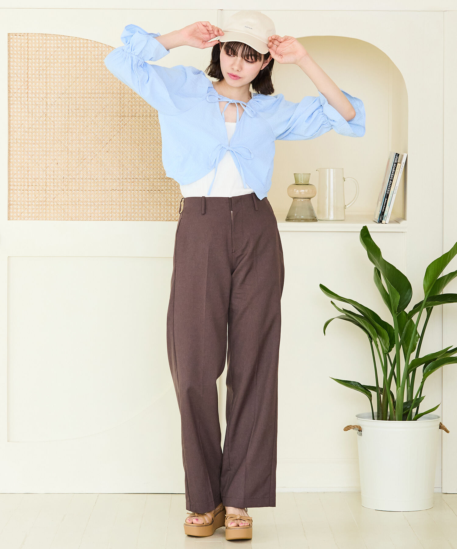 ORiental TRaffic「リボンモチーフ厚底サンダル/41237」|サンダル|