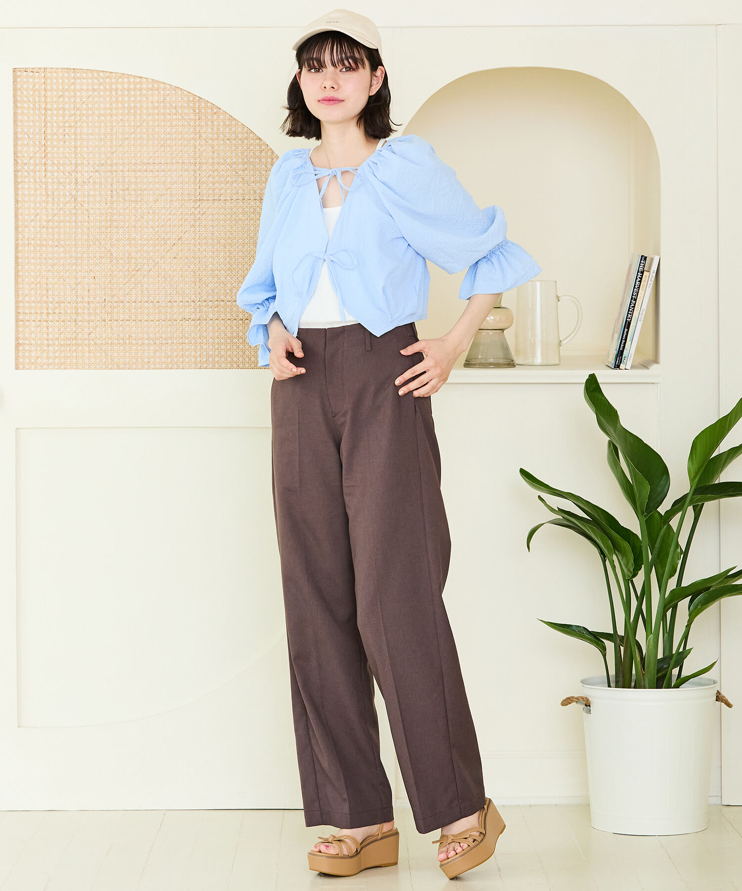 ORiental TRaffic「リボンモチーフ厚底サンダル/41237」|サンダル|