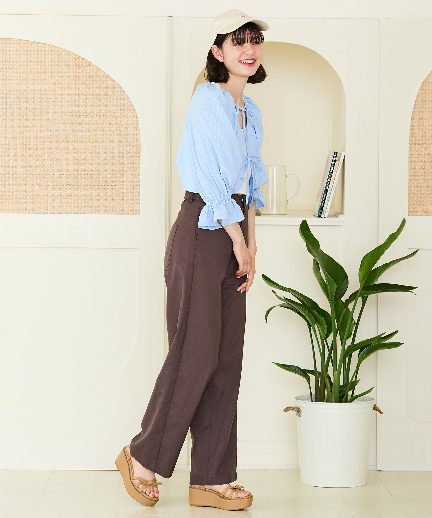 ORiental TRaffic「リボンモチーフ厚底サンダル/41237」|サンダル|