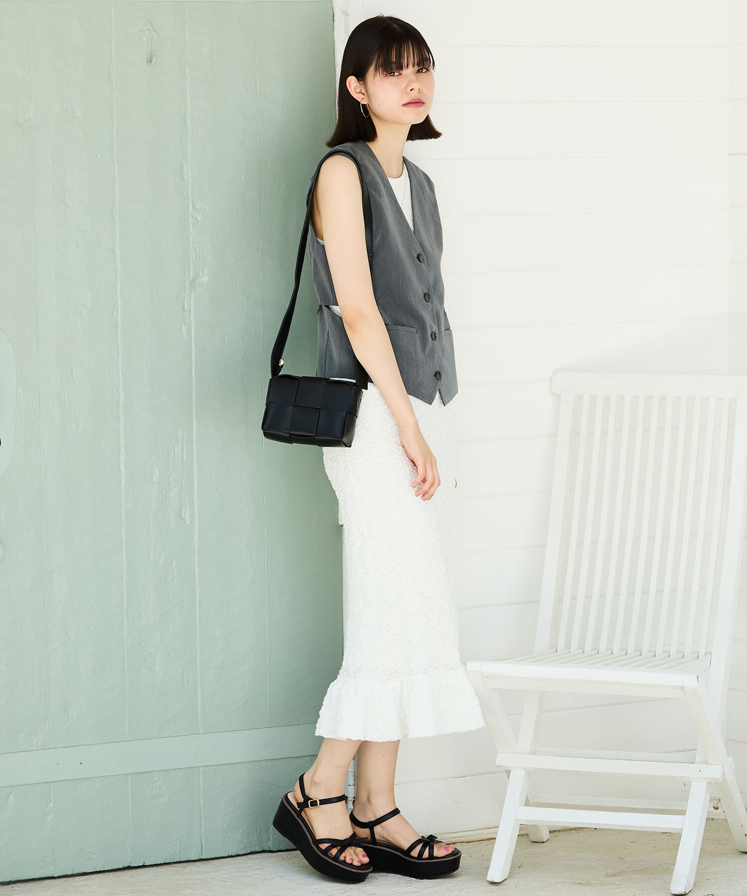 ORiental TRaffic「リボンモチーフ厚底サンダル/41237」|サンダル|