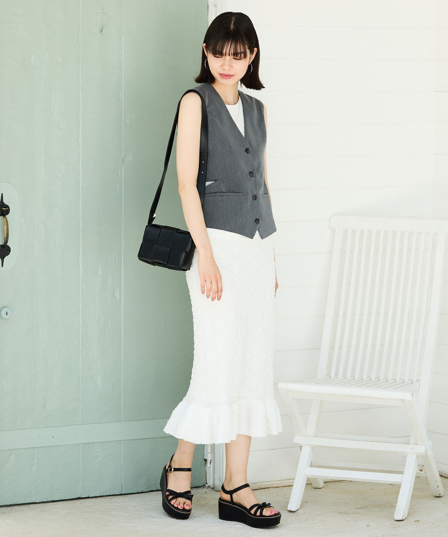 ORiental TRaffic「リボンモチーフ厚底サンダル/41237」|サンダル|