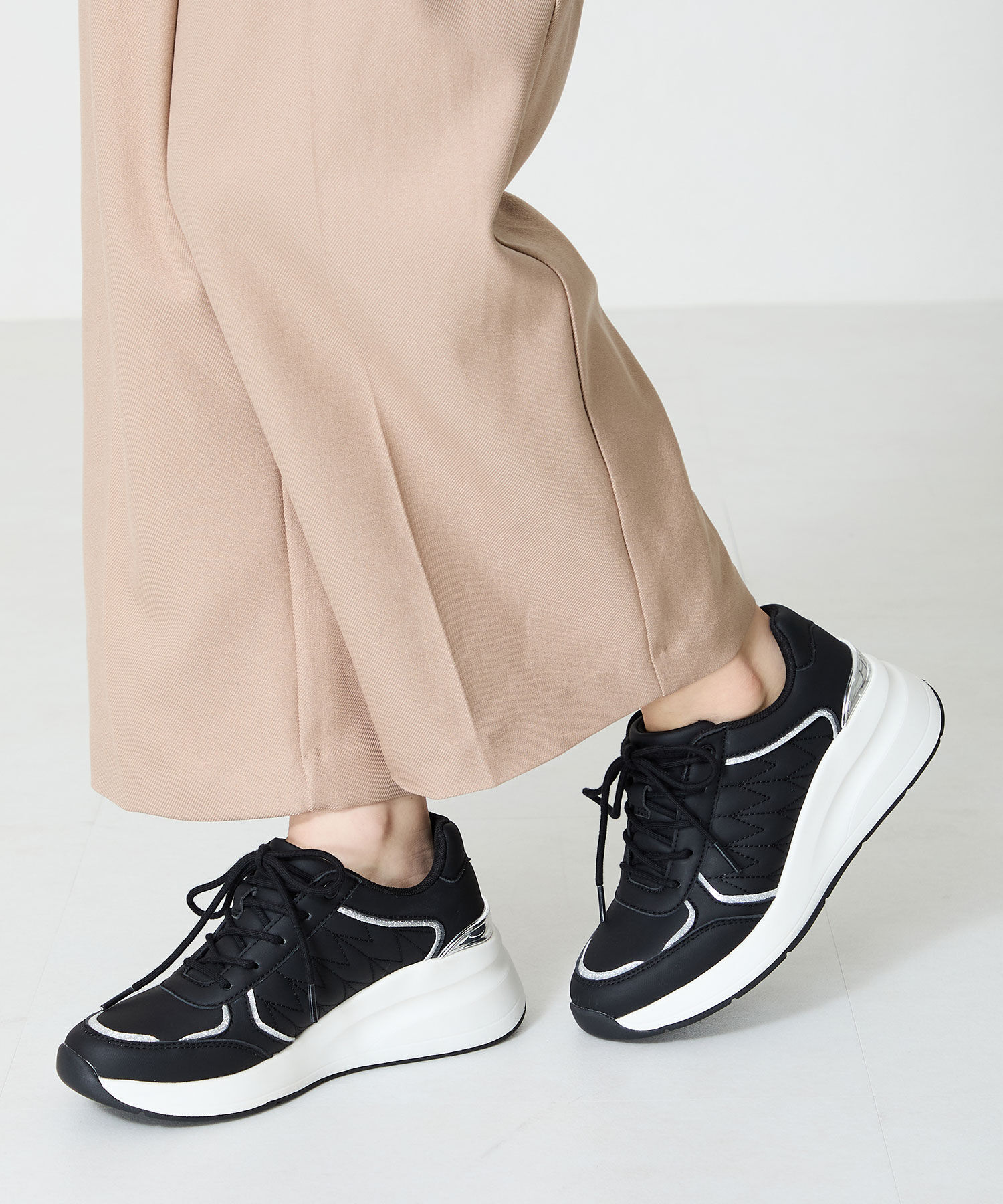 ORiental TRaffic「ステッチデザインヒールスニーカー/OT3766 スニーカー　カジュアル 人気 トレンド」|スニーカー|