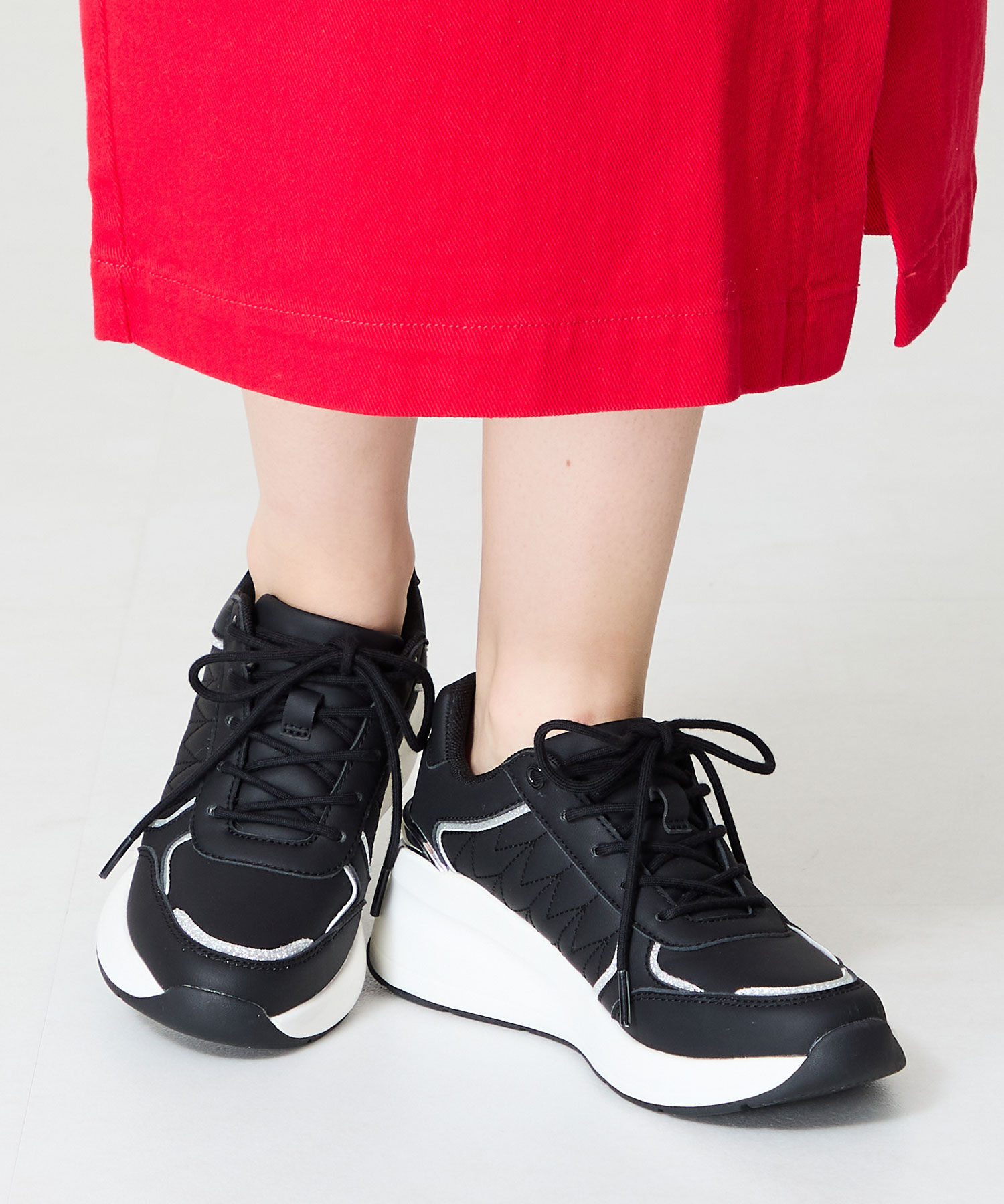 ORiental TRaffic「ステッチデザインヒールスニーカー/OT3766 スニーカー　カジュアル 人気 トレンド」|スニーカー|