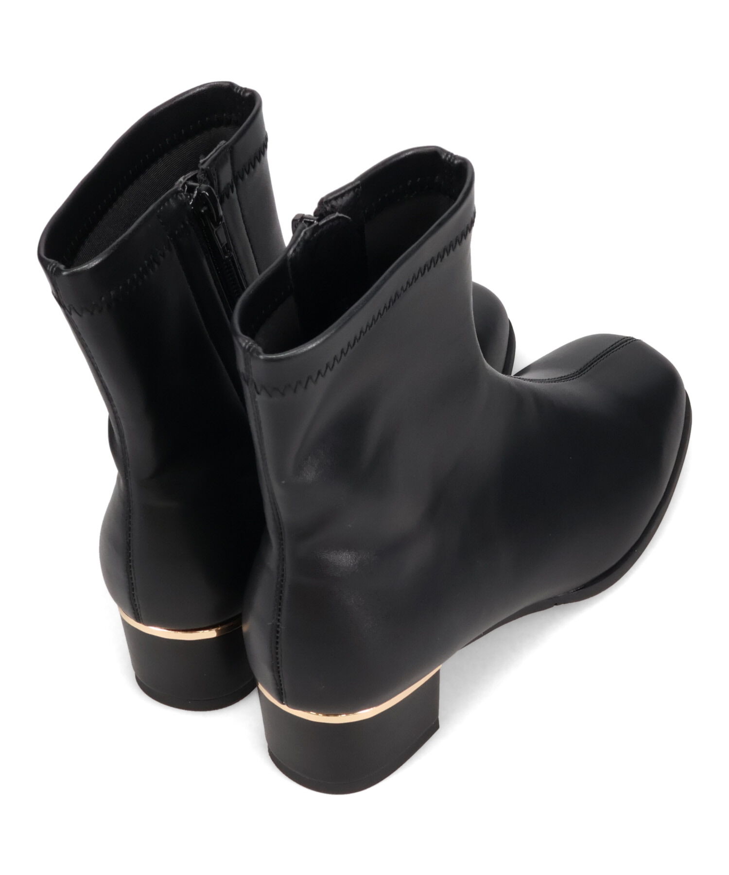 WA Oriental TRaffic「ヒールパーツ ストレッチ ブーツ /52402 シンプル 通勤 ショートブーツ」|ショートブーツ|