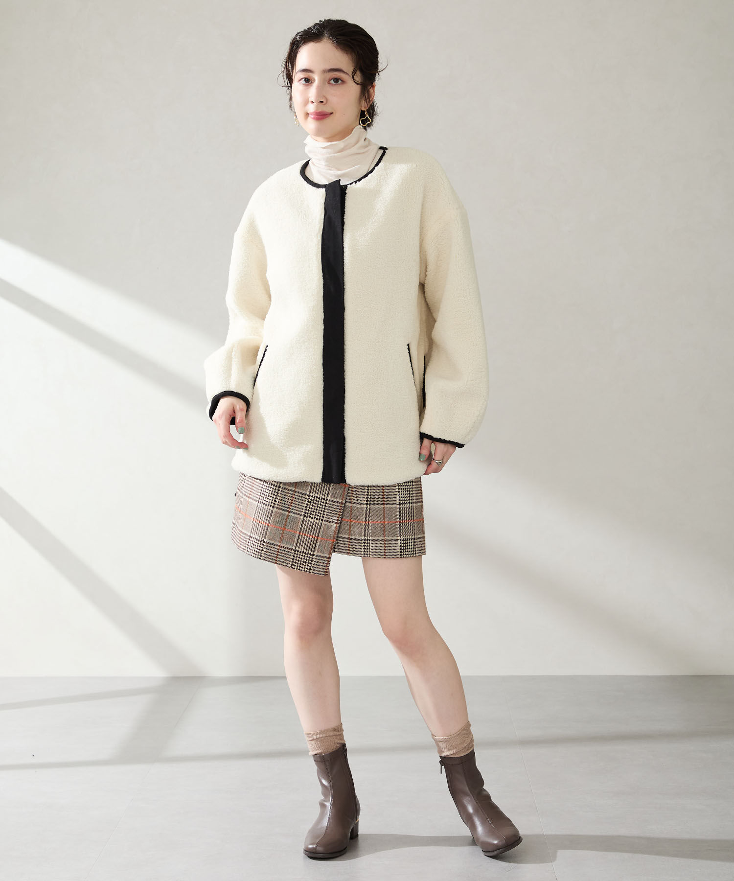 WA Oriental TRaffic「ヒールパーツ ストレッチ ブーツ /52402 シンプル 通勤 ショートブーツ」|ショートブーツ|