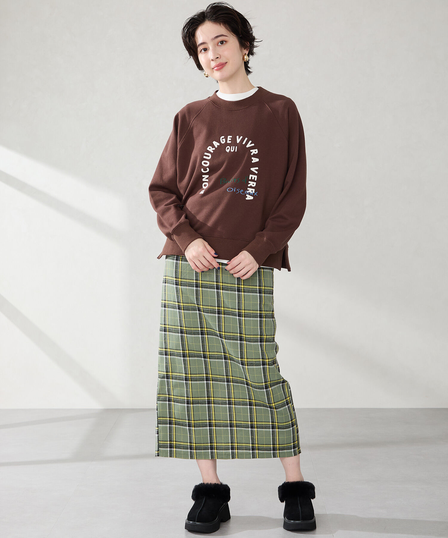 ORiental TRaffic「【 厚底 ・ 美脚 】 ムートン サボ /51325 ファー レオパード 防寒 」|サンダル|