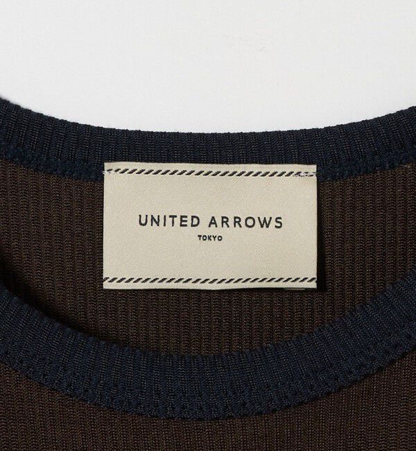 UNITED ARROWS「リブバイカラーパイピング ショートスリーブカットソー」|Tシャツ・カットソー|