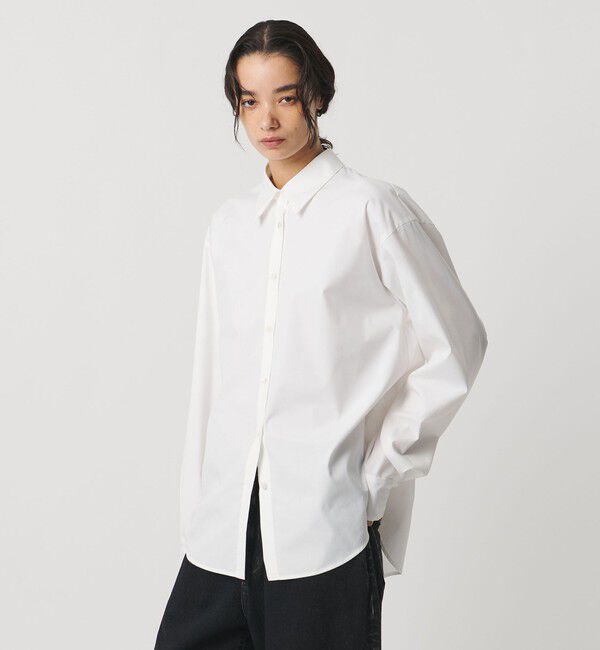 AEWEN MATOPH「＜AEWEN MATOPH＞サテンポイントシャツ ‐ ウォッシャブル ‐」|シャツ・ブラウス|WHITE