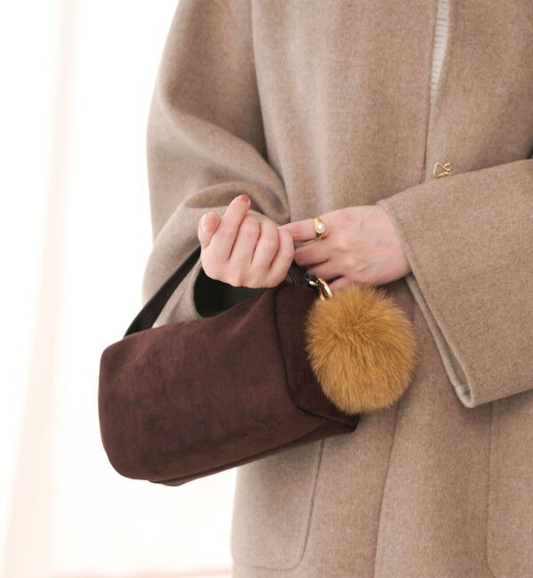 UNITED ARROWS「ファー ポンポン チャーム」|チャーム・キーホルダー|BEIGE