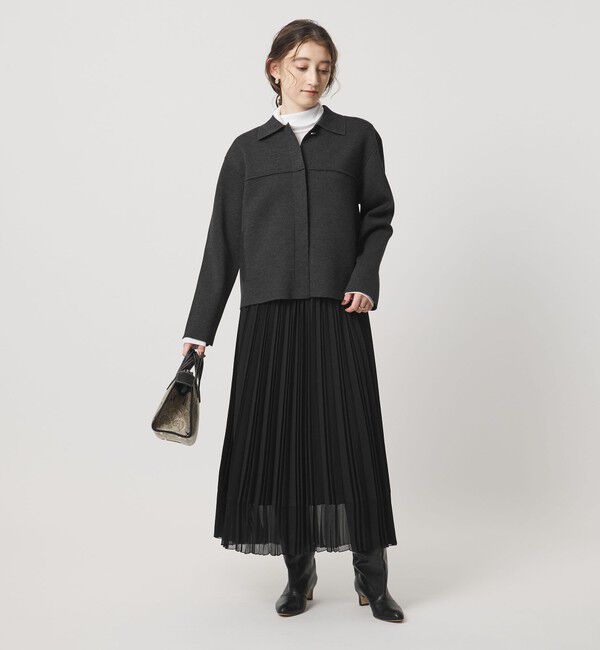 UNITED ARROWS「シアー コンビ プリーツ スカート」|スカート|