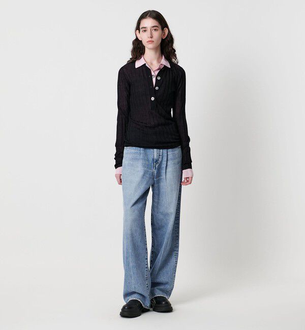 AEWEN MATOPH「＜AEWEN MATOPH＞シアーリブポロニット」|ニット・セーター|