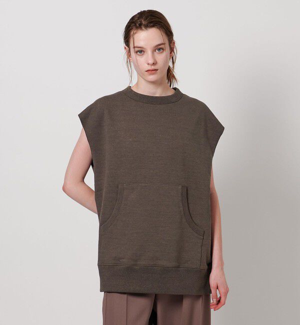 ASTRAET「＜ASTRAET＞ウラケ クルーネック ノースリーブスウェット UNISEX」|スウェット・ジャージ|DK.BROWN