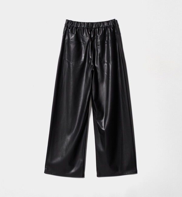 UNITED ARROWS「レザーライク ストレート パンツ ウォッシャブル」|チノ|