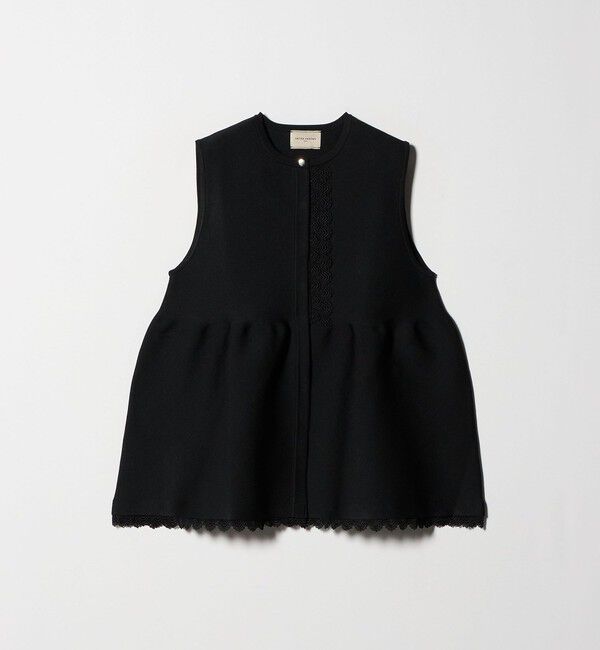 UNITED ARROWS「レース ペプラム ニットベスト ‐ウォッシャブル‐」|ベスト・ジレ|