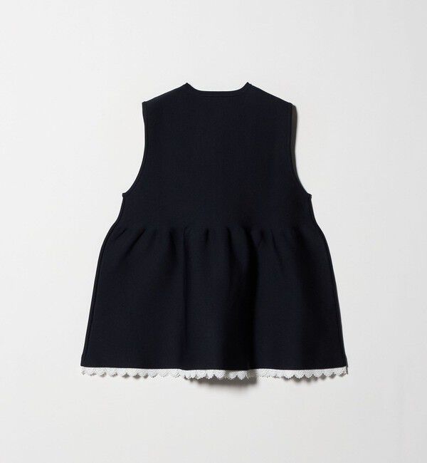UNITED ARROWS「レース ペプラム ニットベスト ‐ウォッシャブル‐」|ベスト・ジレ|