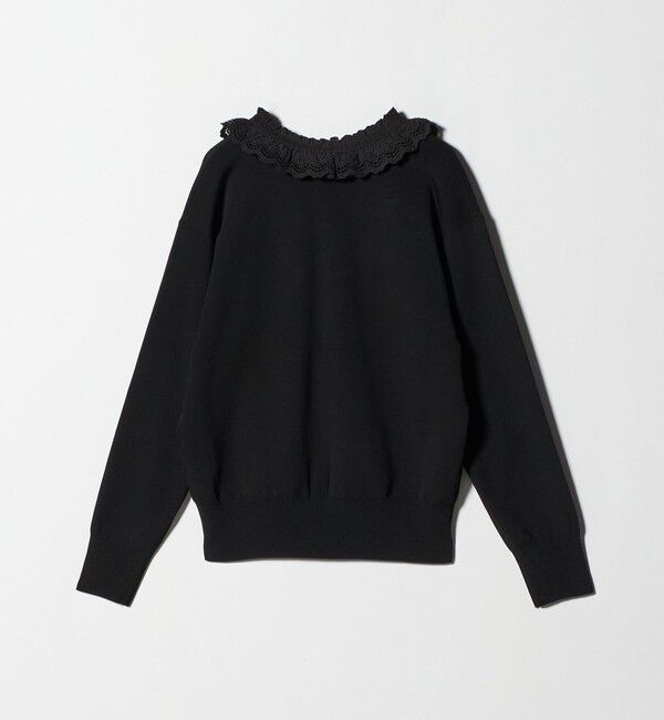 UNITED ARROWS「スカラップ レース フリル ニット‐ウォッシャブル‐」|ニット・セーター|