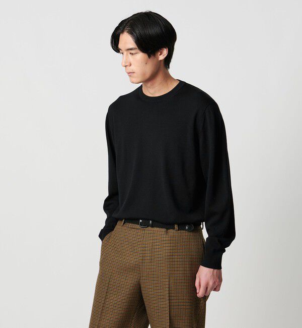 UNITED ARROWS「ハイゲージ クルーネックニット」|ニット・セーター|