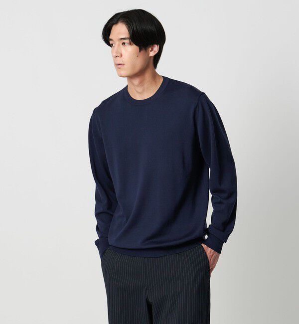 UNITED ARROWS「ハイゲージ クルーネックニット」|ニット・セーター|