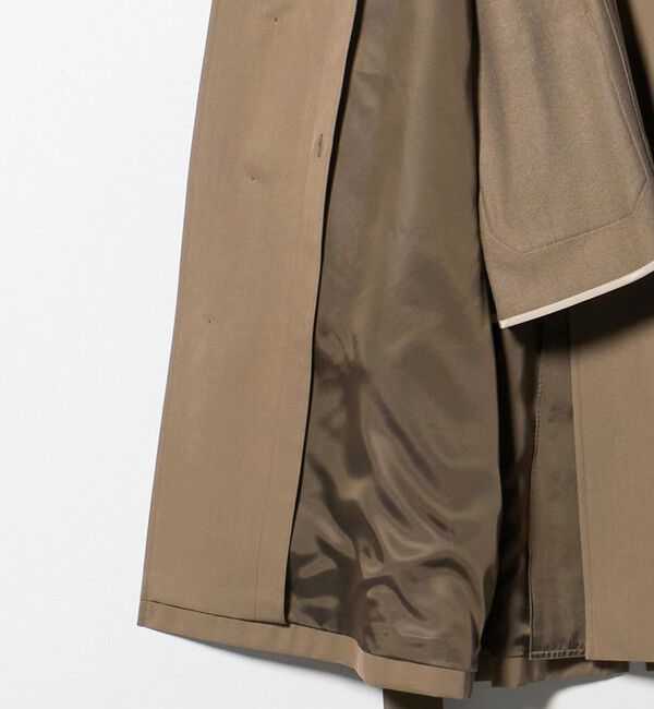 UNITED ARROWS「ウール コットン ギャバジン ベルテッド バルマカーンコート 撥水」|ステンカラーコート|