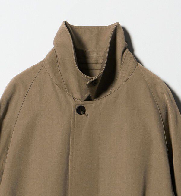 UNITED ARROWS「ウール コットン ギャバジン ベルテッド バルマカーンコート 撥水」|ステンカラーコート|