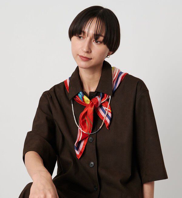 UNITED ARROWS「＜manipuri＞SILK 65&times;65 スカーフ 25FW」|マフラー|