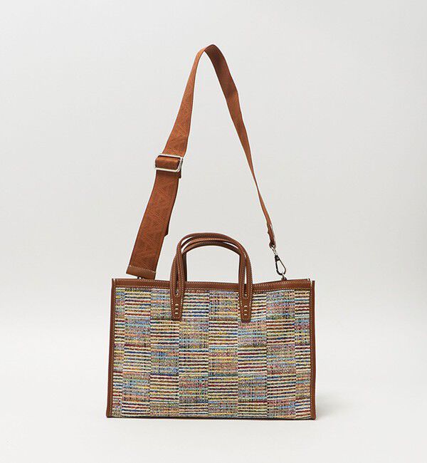 UNITED ARROWS「＜A VACATION＞BREAD M ラインチェック トートバッグ」|トートバッグ|
