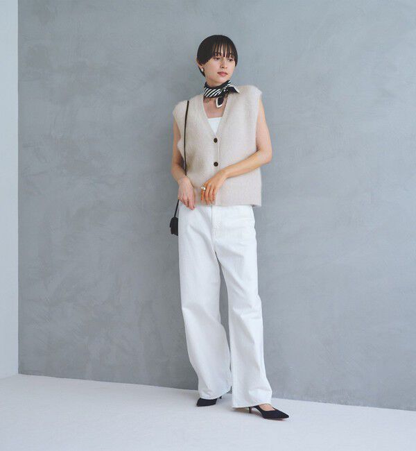 UNITED ARROWS「フォックスカシミヤ Vネック ベスト」|ベスト・ジレ|