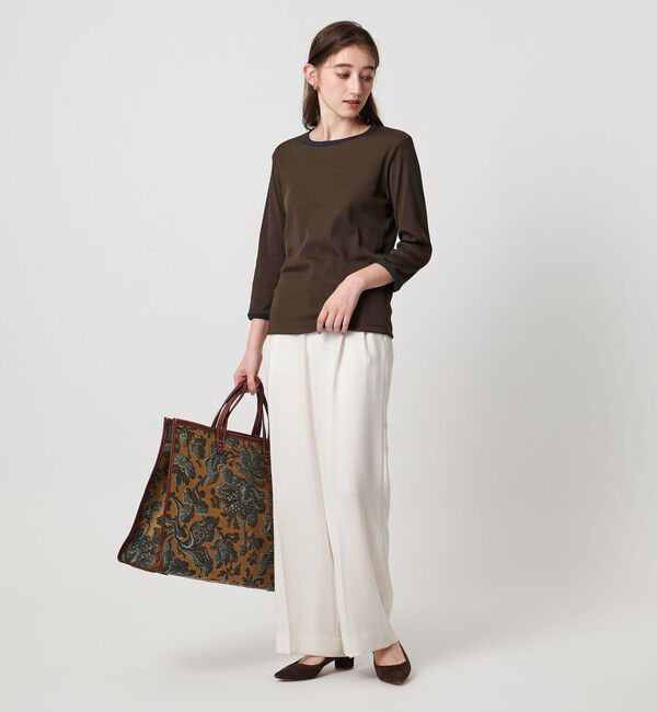 UNITED ARROWS「 リブ バイカラー パイピング カットソー」|Tシャツ・カットソー|