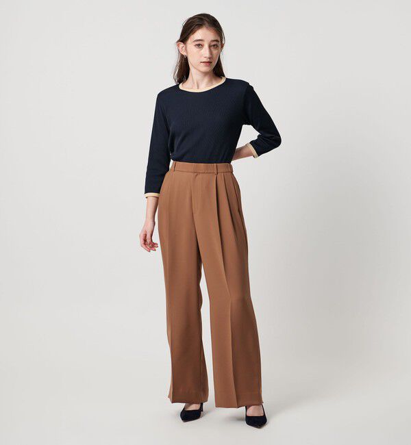 UNITED ARROWS「 リブ バイカラー パイピング カットソー」|Tシャツ・カットソー|