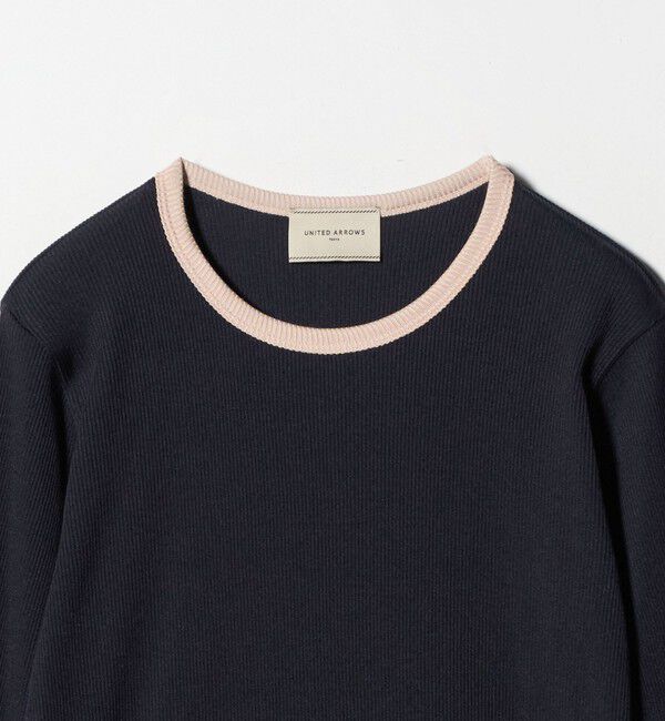 UNITED ARROWS「 リブ バイカラー パイピング カットソー」|Tシャツ・カットソー|