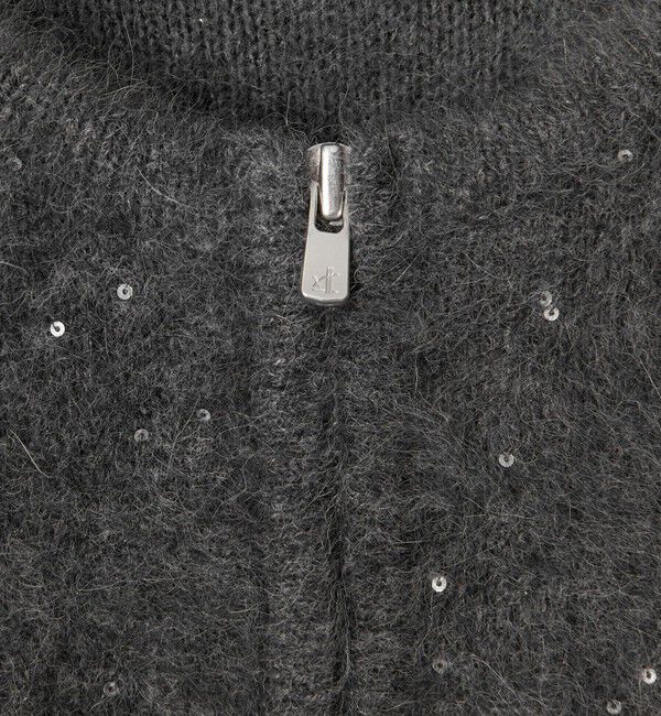 UNITED ARROWS「フォックスカシミヤ スパンコール ジップ ベスト」|ベスト・ジレ|