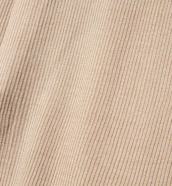 UNITED ARROWS「シルク リブ クルーネック ニット」|ニット・セーター|