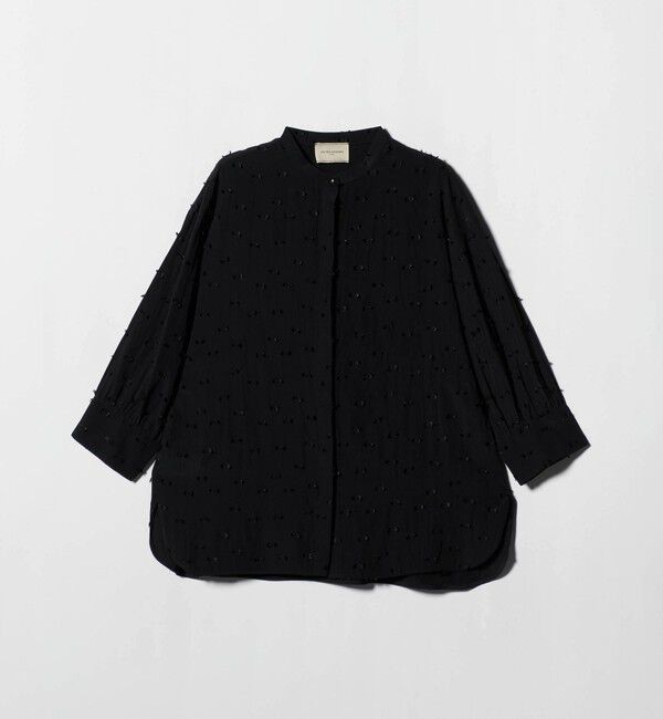 UNITED ARROWS「ドットカットジャガード シャツ ブラウス ‐ウォッシャブル‐」|シャツ・ブラウス|