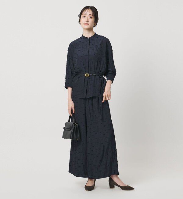 UNITED ARROWS「ドットカットジャガード シャツ ブラウス ‐ウォッシャブル‐」|シャツ・ブラウス|