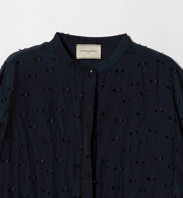 UNITED ARROWS「ドットカットジャガード シャツ ブラウス ‐ウォッシャブル‐」|シャツ・ブラウス|