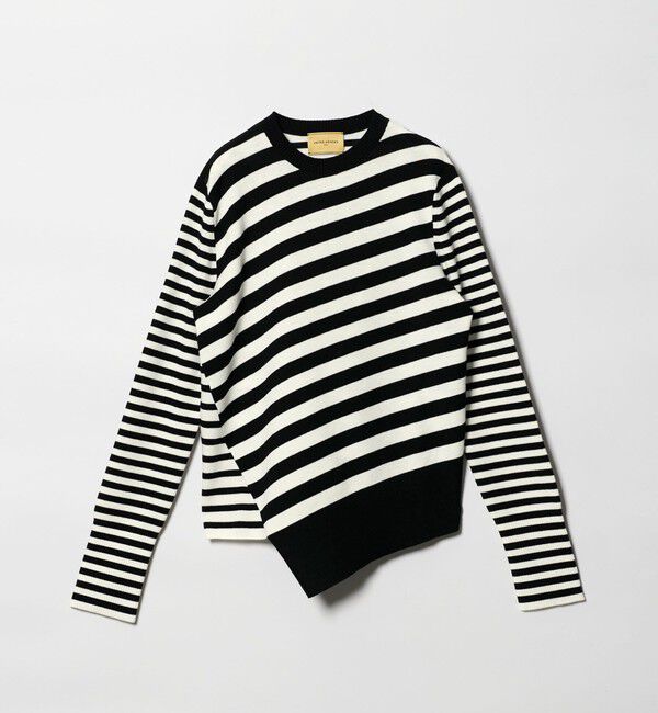 UNITED ARROWS「イレギュラー ボーダー ロングスリーブ ニット」|ニット・セーター|