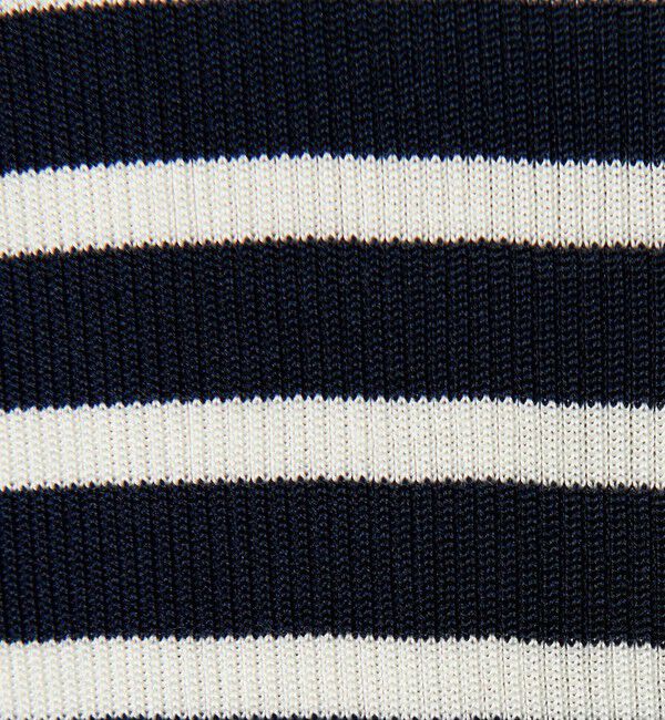 UNITED ARROWS「リブ ボーダー タートル ニット」|ニット・セーター|