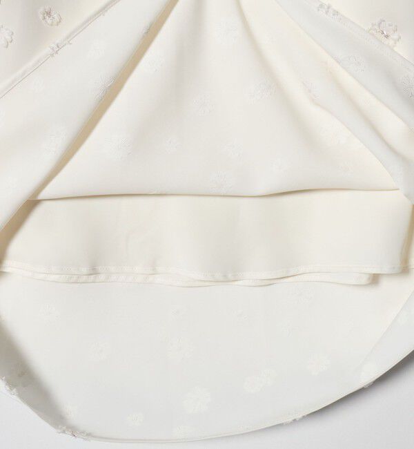 UNITED ARROWS「サテン フラワー ジャガード ロングスカート」|フレア|