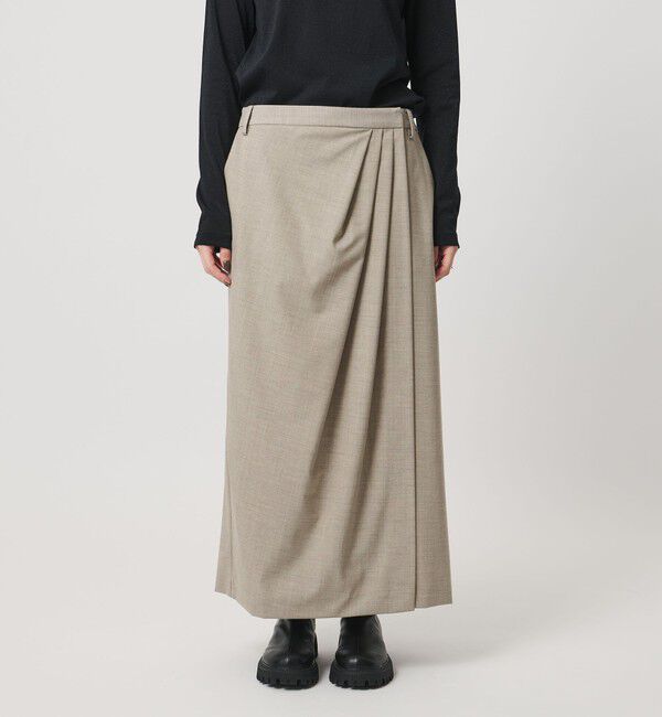 UNITED ARROWS「ドレープ アシンメトリー ロング スカート」|スカート|