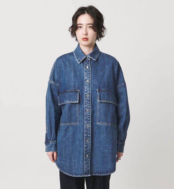 UNITED ARROWS「＜SACRA＞デニム ロング シャツ ジャケット」|シャツ・ブラウス|