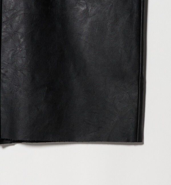 UNITED ARROWS「＜SACRA＞レザーライク Uネック ワンピース」|ワンピース|